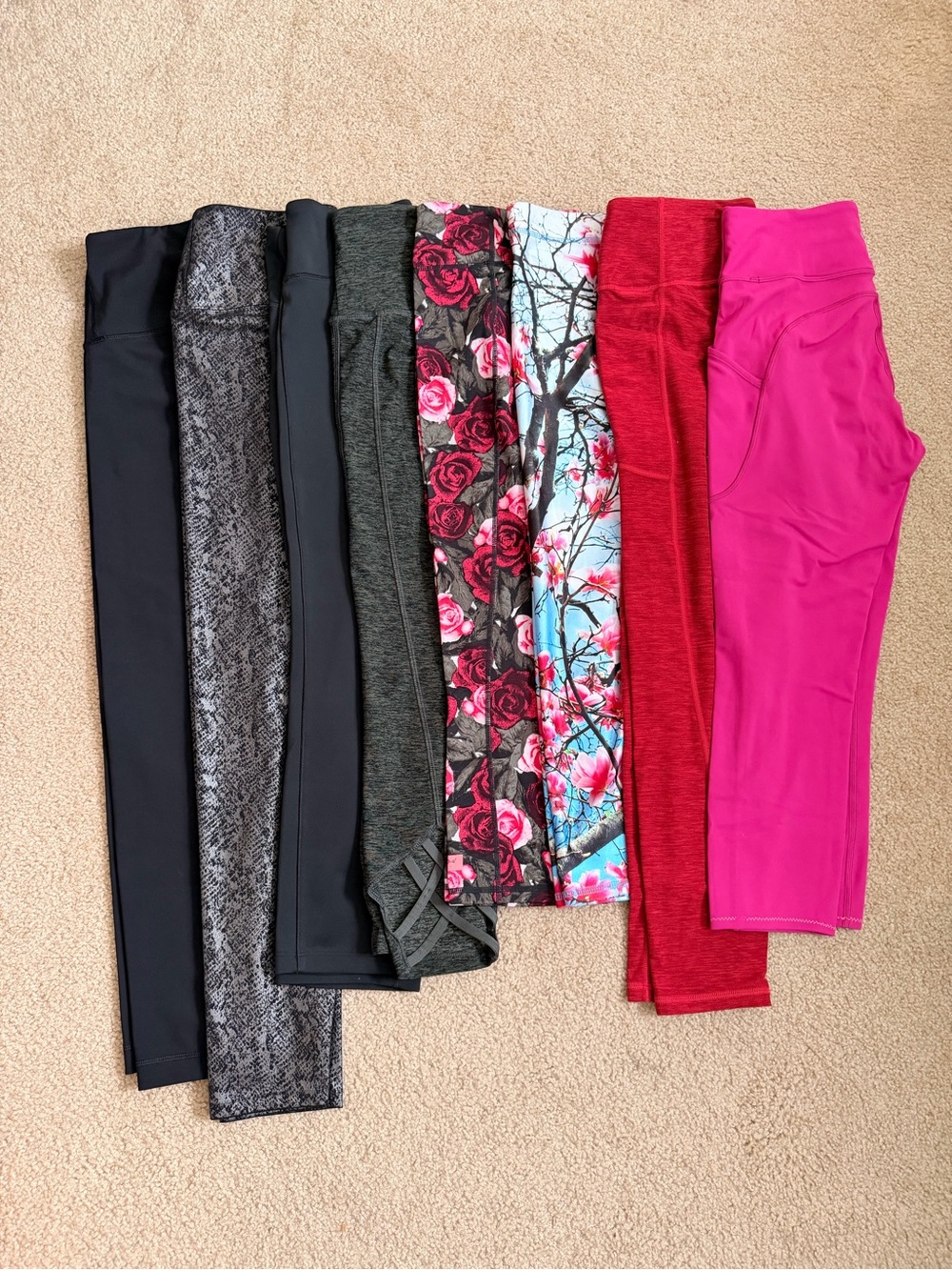Bundle of 8 Women's Active Leggings - great brands